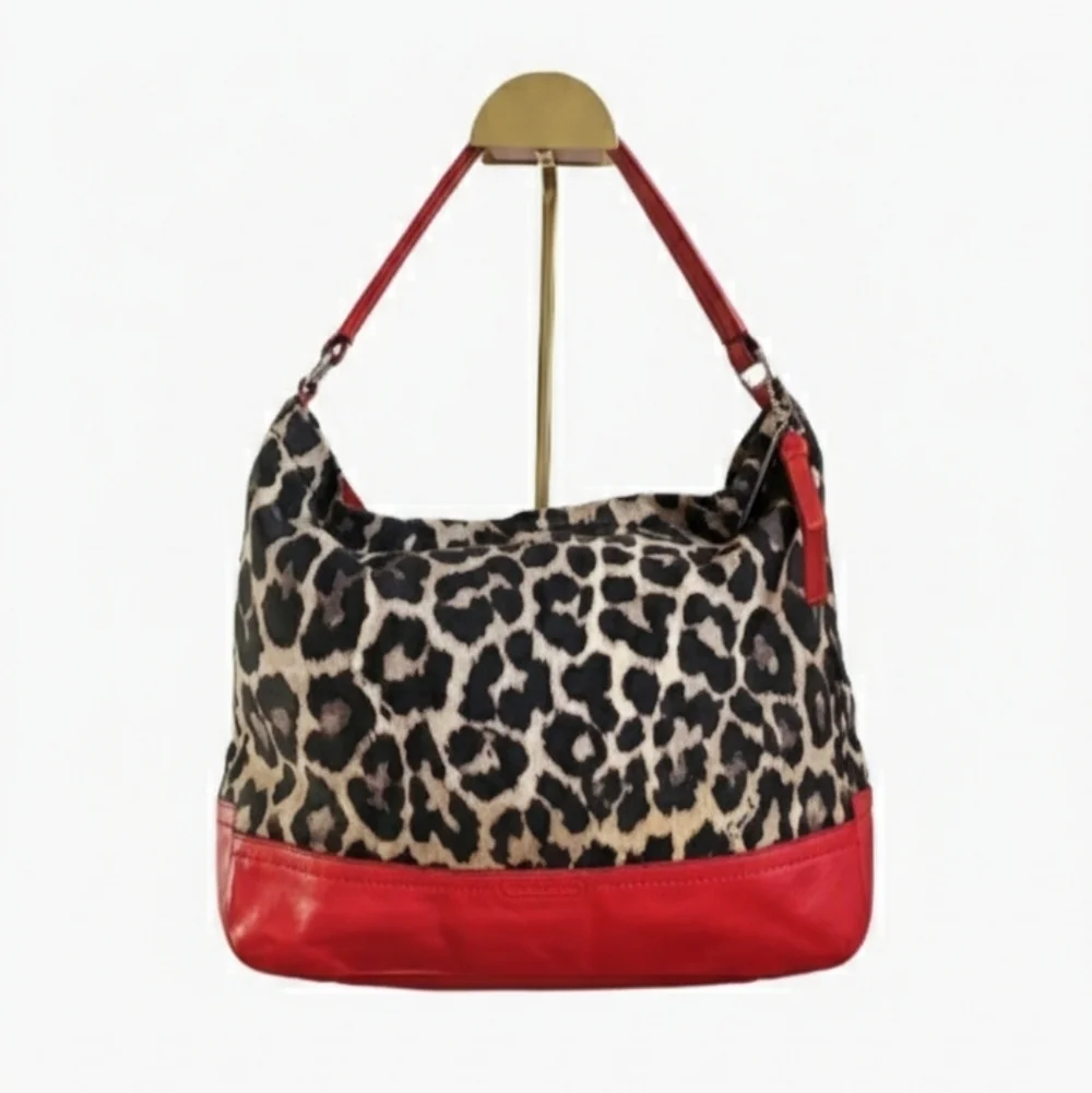 COACH 2013 PARK OCELOT PRINT HOBO (COACH F23266) GUC - Picture 1 of 10